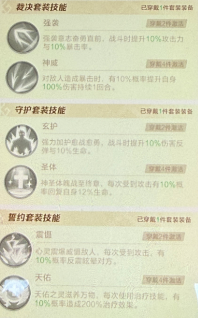 上古王冠传奇装备套装技能
